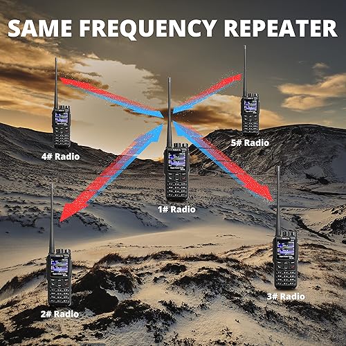 Miniatura 5 de Radioddity GD-88 DMR y radio de mano analógica de 7 W, radio bidireccional jamón de doble banda UHF VHF, con GPSAPRS, repetidor de banda cruzada,