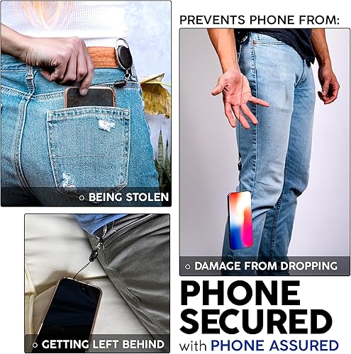 Miniatura 6 de Correa retráctil para teléfono asegurada por teléfono, correa duradera para teléfono, correa antirrobo y anticaída, cordones adicionales para muñeca
