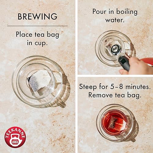 Miniatura 3 de Teekanne Té de miel de jengibre, sin cafeína, sabor natural, miel dulce y té de hierbas de jengibre picante con 20 bolsas de té envueltas