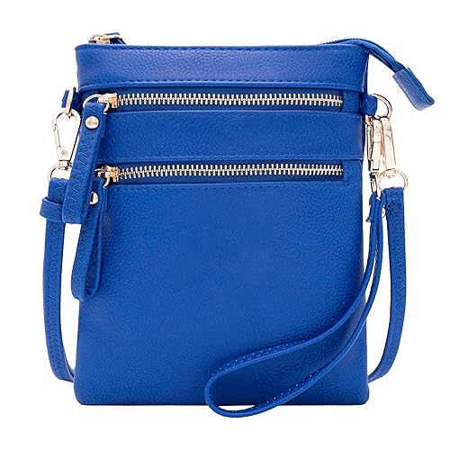 Solene Small Crossbody Bag for Women, Multi Zip Pockets with