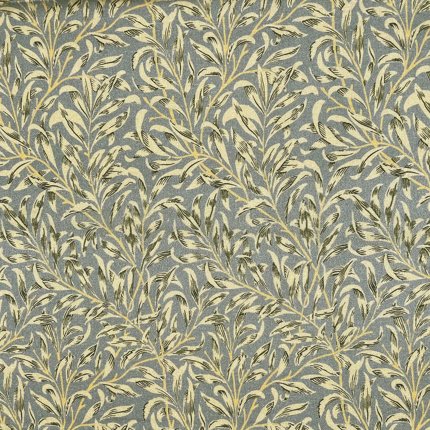 Cotton Fabric - William Morris Willow Bough Grey Leaves - Craft Fabric Material Metre