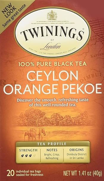 Twinings of London Ceylon Orange Pekoe Tea (Box of 20)