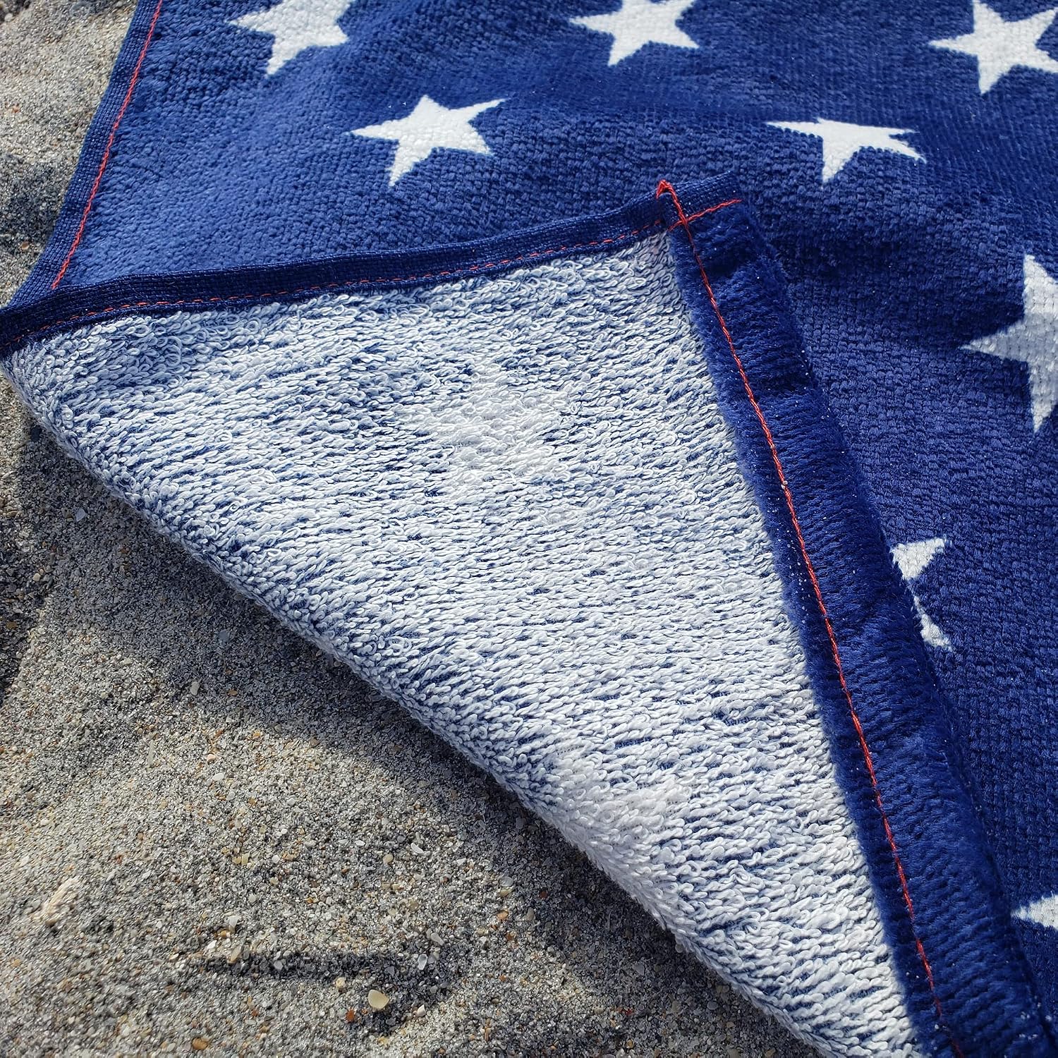 Beachland American Flag 30 x 60 inch 100% Cotton USA Printed Velour and Terry - Eco-Friendly - New 2025 Version