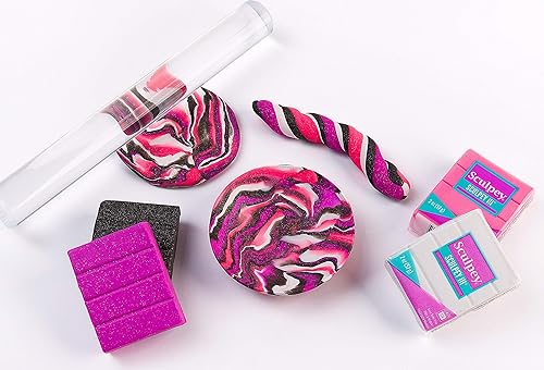 Miniatura 2 de Sculpey III arcilla polimérica para horno, purpurina negra, no tóxica, barra de 2 onzas, ideal para modelar, esculpir, vacaciones, bricolaje, medios