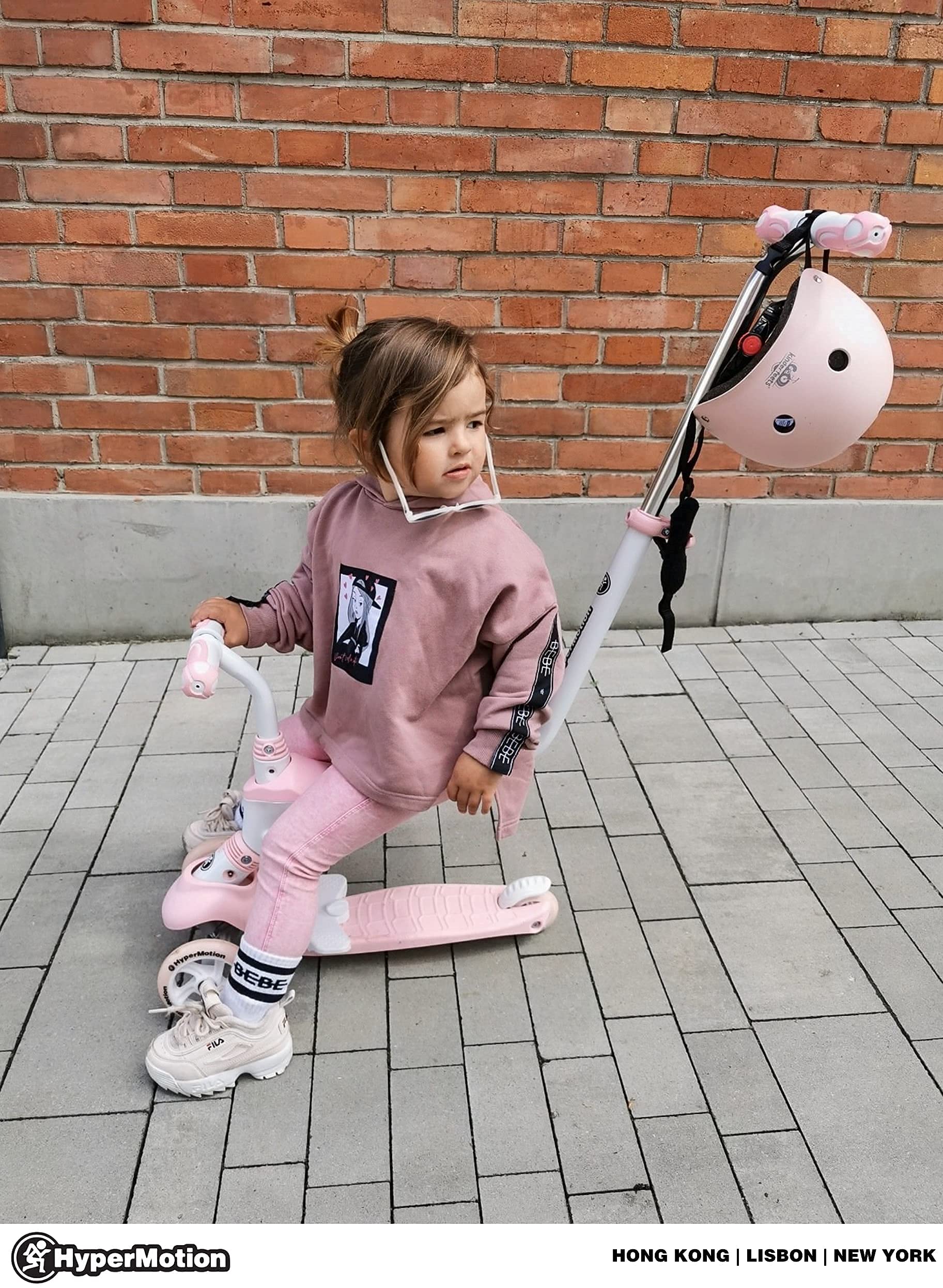 HyperMotion Draisienne - Monopattino da bambino da 1 a 5 anni, triciclo per bambino evolutivo, modulabile, 5 in 1, con pulsante regolabile, poggiapiedi, sedile, manubrio regolabile