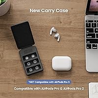 Vista 2 de Foam Masters Almohadillas de espuma viscoelástica ultra premium para AirPods Pro 1ª y 2ª generación 3 pares Nueva versión Ajuste seguro Gris
