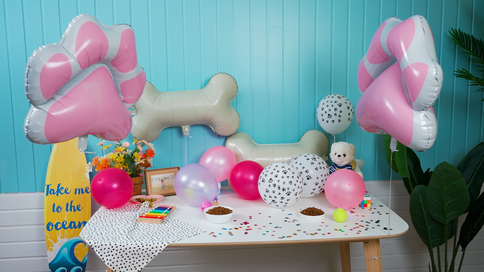 Set De 10 Ballons Paw Dog En Aluminium Pour Anniversaire 2 Ans Garçon – Déco Chien Facile Et Festive