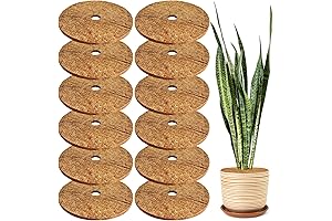 ZeeDix Coco Coir Mulch Ring 11.8" Plant Cover Mat