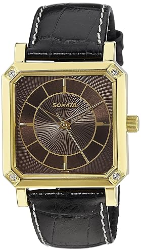 Analog Brown Dial Mens Watch - 7087YL02