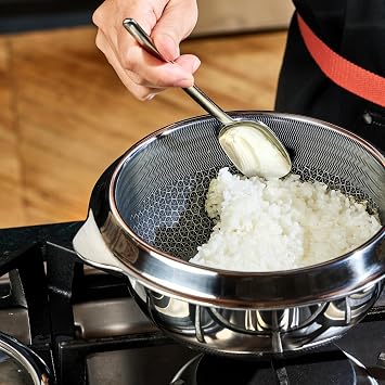 HexClad Hybrid Nonstick 2-Quart Rice Pot, Stay-Cool Handle, Dishwasher and Oven-Safe, Induction Ready, Compatible with All Cooktops