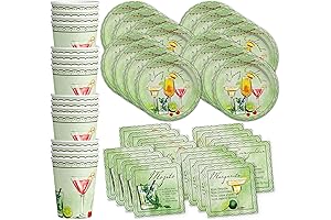 Classy Margarita Plates and Napkins for a Chic Party Ambiance