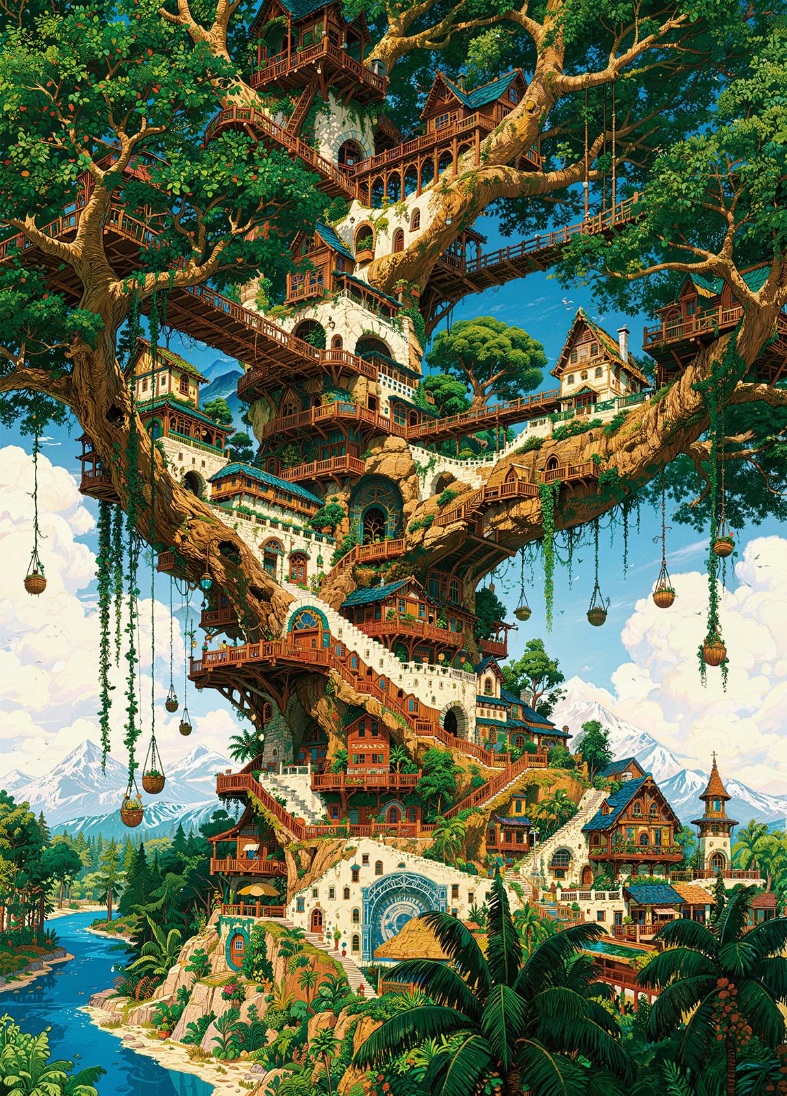 Canopy Treehome 1000 Piece Jigsaw Puzzles for Adults