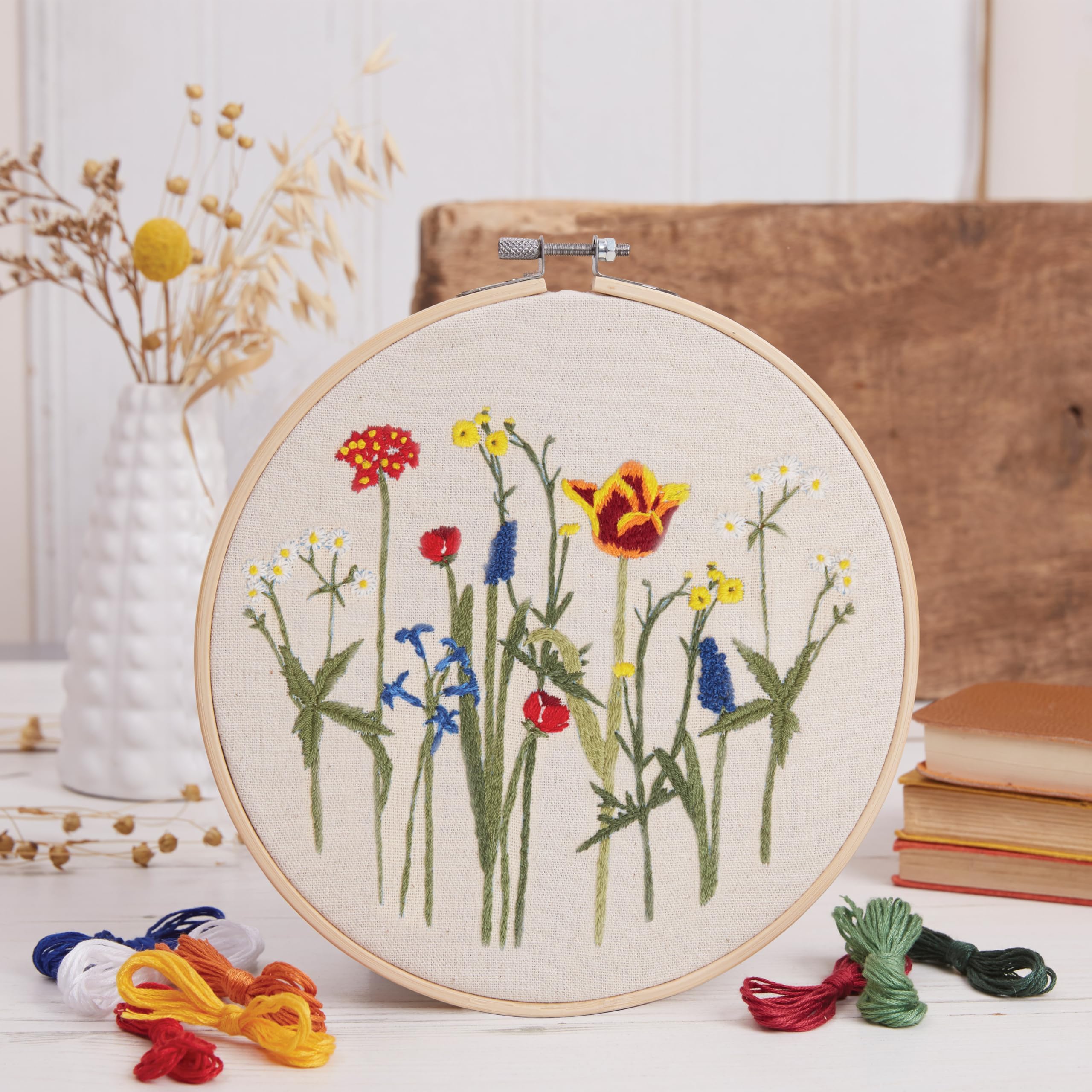 RHS The Royal Horticultural Society Embroidery Hoop Decoration Kit, In the Wild Design, 8" - Image 3
