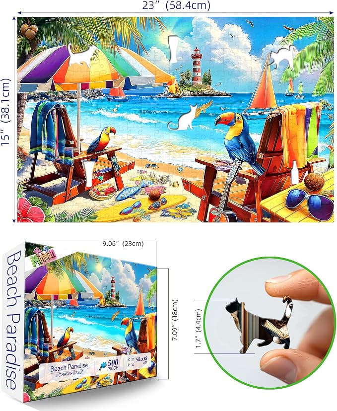 Rompecabezas 500 Piezas Playas Tropicales para Adultos miniatura 3