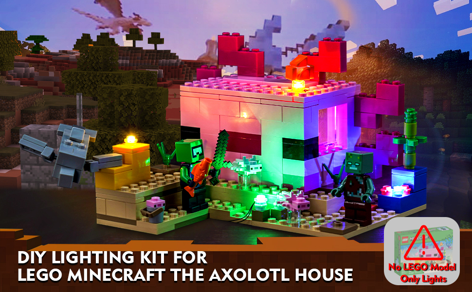 Amazon.com: BrickBling 燈套組相容於Lego The Axolotl House 21247