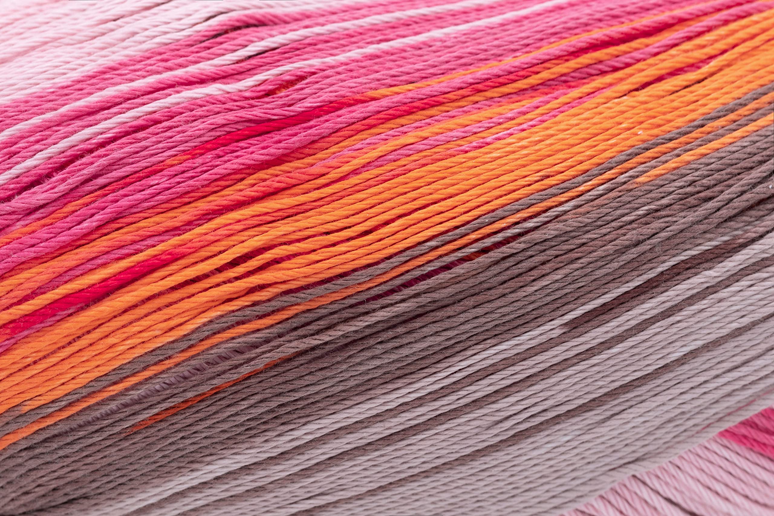 Gründl Yarn, Cotton, Beige-Brown-Pink-Orange, ca. 260 m - Image 2