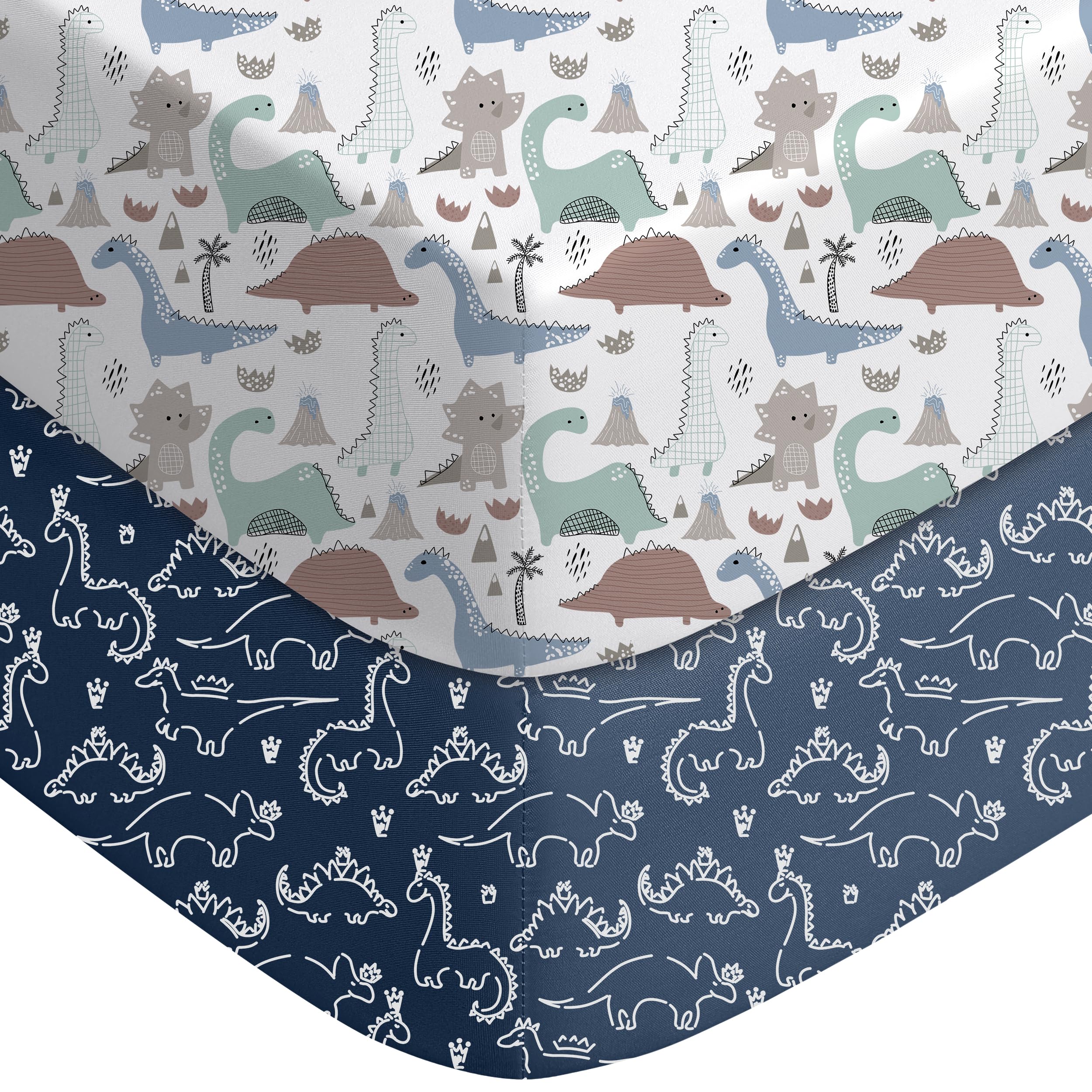 Drap-housse berceau 132x71 cm Yoofoss lot de 2 en microfibre
