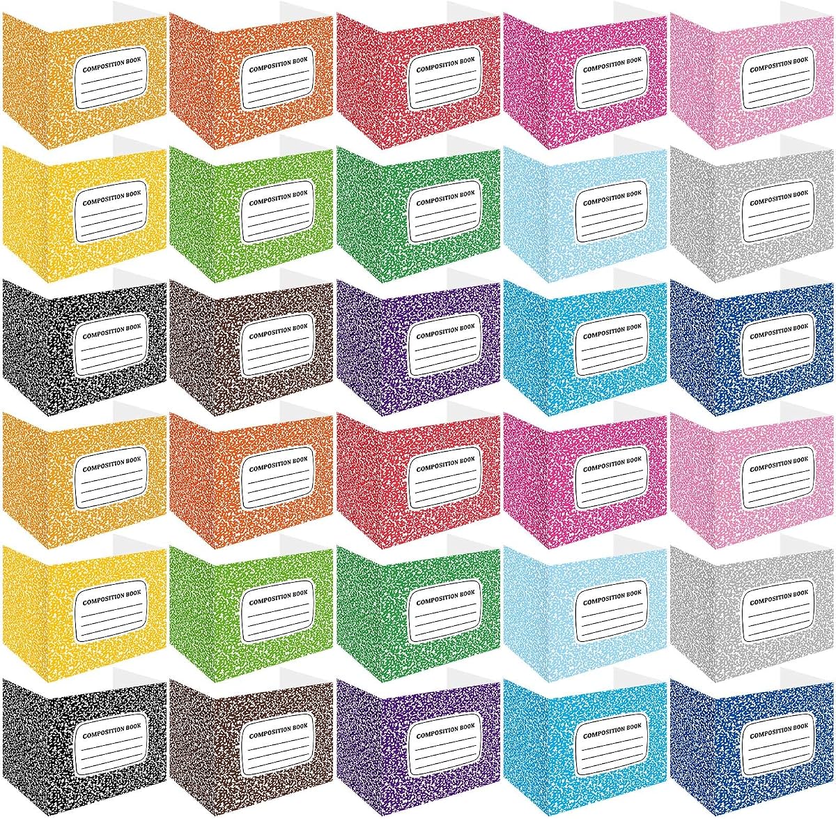 Sherr 30 Pcs Privacy Folders for Students Desk,Notebook,Rainbow Color | Trifold Desk Dividers for Classroom, Colored Privacy Partition Folders for Student Teacher Desks, 15.8 x 13.4 x 11.81 Inches