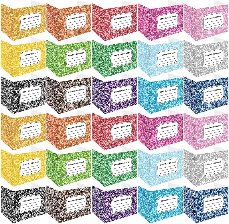 Sherr 30 Pcs Privacy Folders for Students Desk,Notebook,Rainbow Color | Trifold Desk Dividers for Classroom, Colored Privacy Partition Folders for Student Teacher Desks, 15.8 x 13.4 x 11.81 Inches