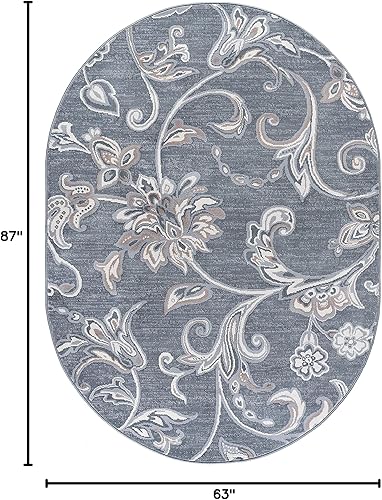 Vista 90 de Alfombra de pasillo gris de 2 x 10 pulgadas, alfombra de cocina, alfombra para entrada interior, entrada, pasarela, alfombra contemporánea Gris