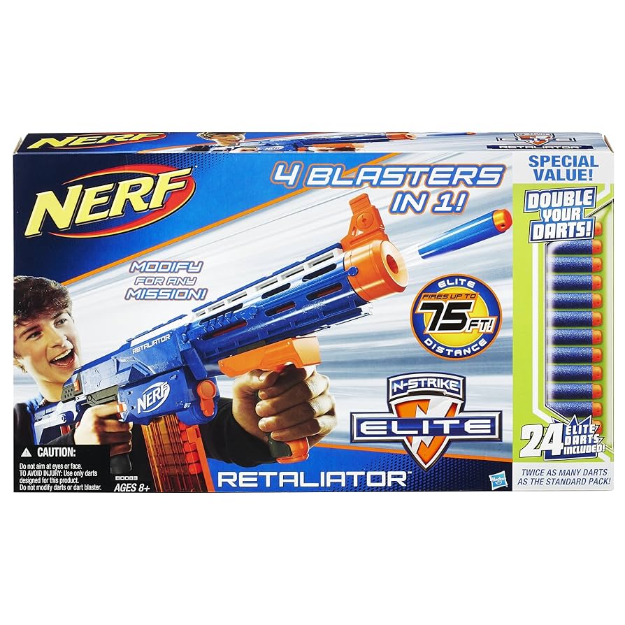 Nerf B0083 N-Strike Elite 4-in-1 Retaliator Blaster, 2.7 x