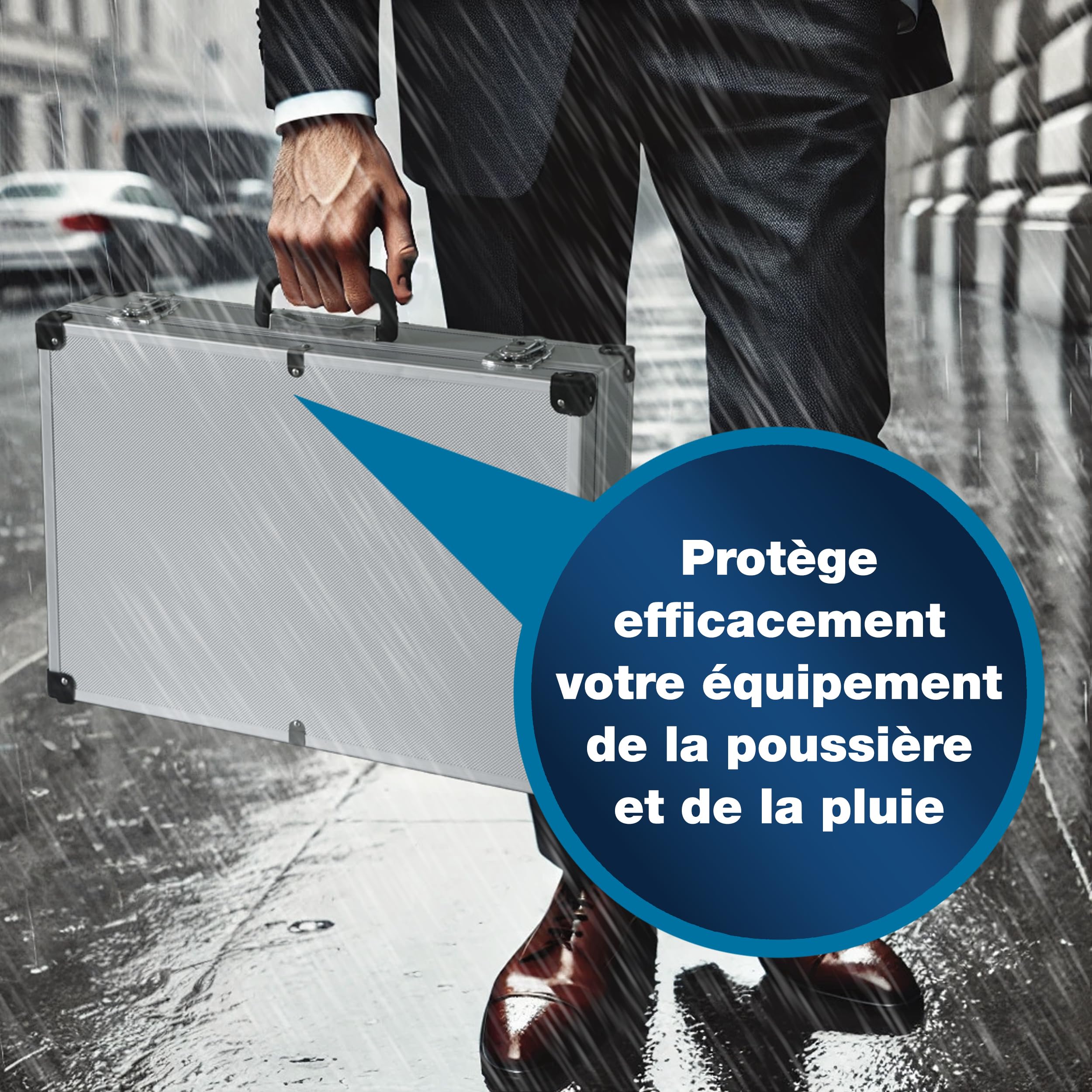 Peak Tech P 7270 - Mallette Universelle pour Instruments de Mesure, Robuste en Aluminium, Compartiment à Outils, Rembourrage en Mousse, Verrouillable, Anti-Poussière, XXL - 500 x 350 x 120 mm