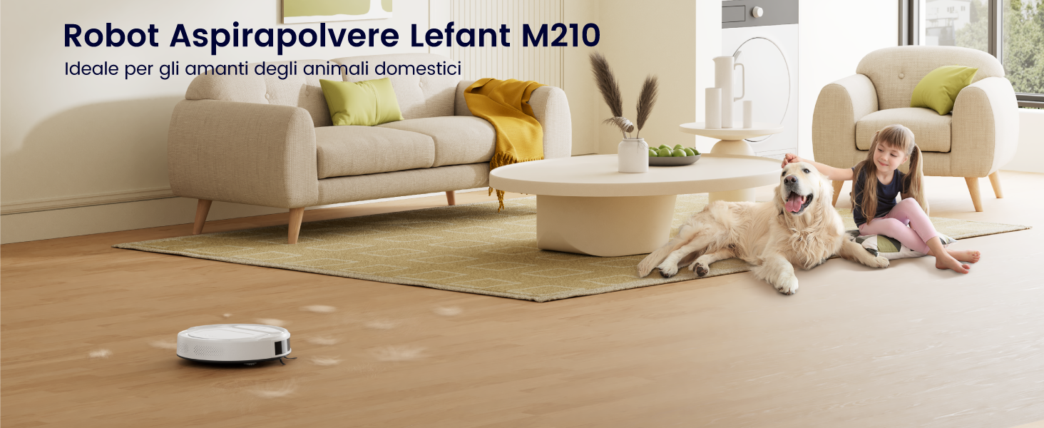 Robot Aspirapolvere LEFANT M210P - Aspirazione 2200Pa, 120 Min Autonomia, Wi-Fi/Alexa, Per Peli Animali - Foto 11