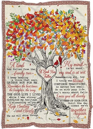 MUCHNEE in Loving - Manta de memoria de 60 x 50 pulgadas regalo de duelo cardenal para la pérdida de un ser querido regalo de condolencia para la