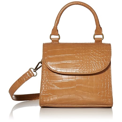 The Drop Women's Diana Top Handle Crossbody Bag, Camel, One Size