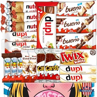Schokolade Mix Box | Geschenkbox mit Kinderschokolade & bekannten Marken | Schokoriegel & Süßigkeiten Mix | Für Kinder Familie | Geschenkidee | Candy & Bar®