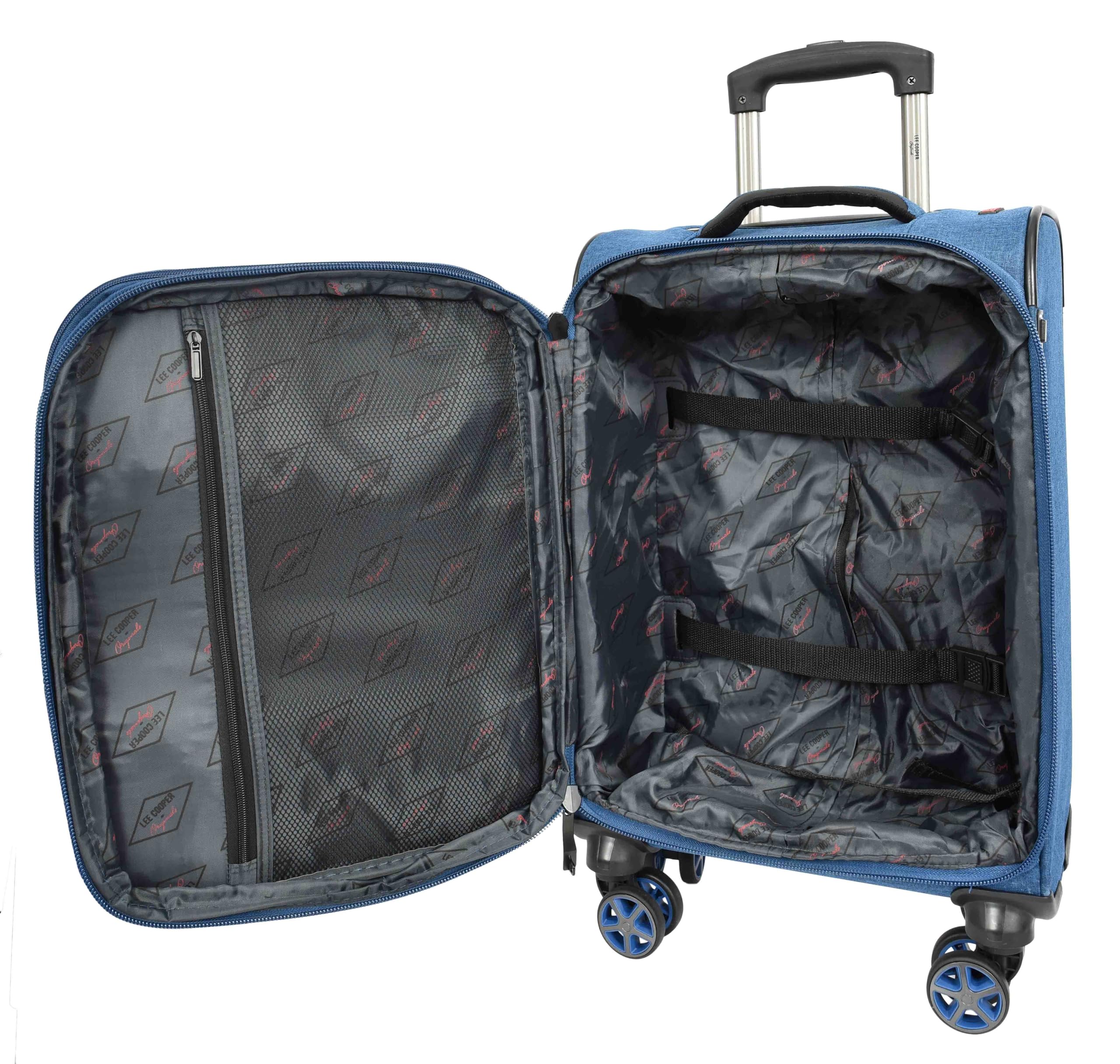 House Of Leather Nimbus - Set di 3 valigie espandibili con ruote, Marina Militare, Set x3, Bagaglio Espandibile con Ruote Spinner