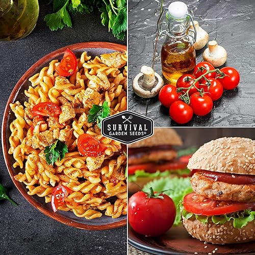 Miniatura 5 de Semillas de tomate cereza roja grandes para plantar, variedad indeterminada de alto rendimiento con fruta roja dulce en la vid, favorito de jardín