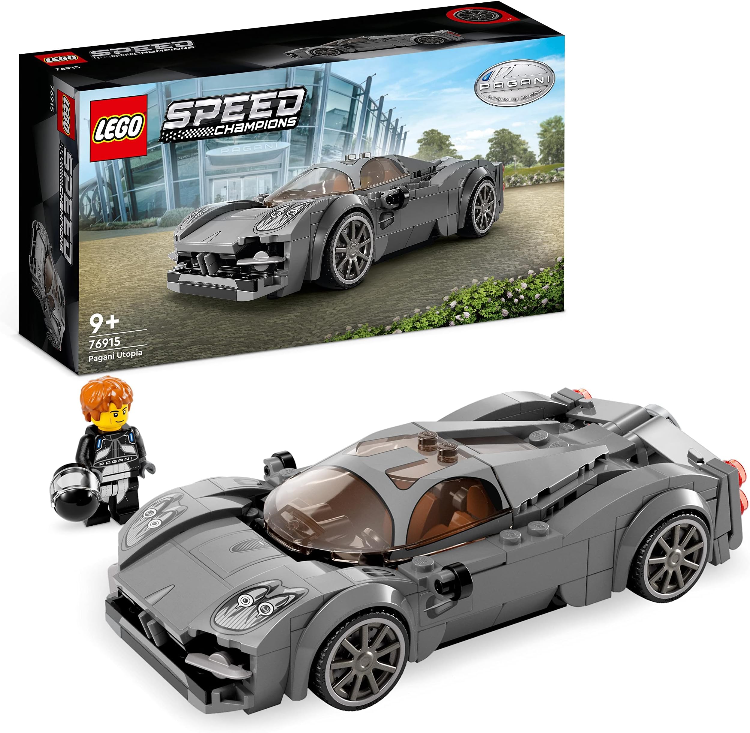 Speed Champions Pagani Utopia Race Car Toy Model Building Kit, Italian Hypercar, Collectible Racing Vehicle, 2023 Set 76915