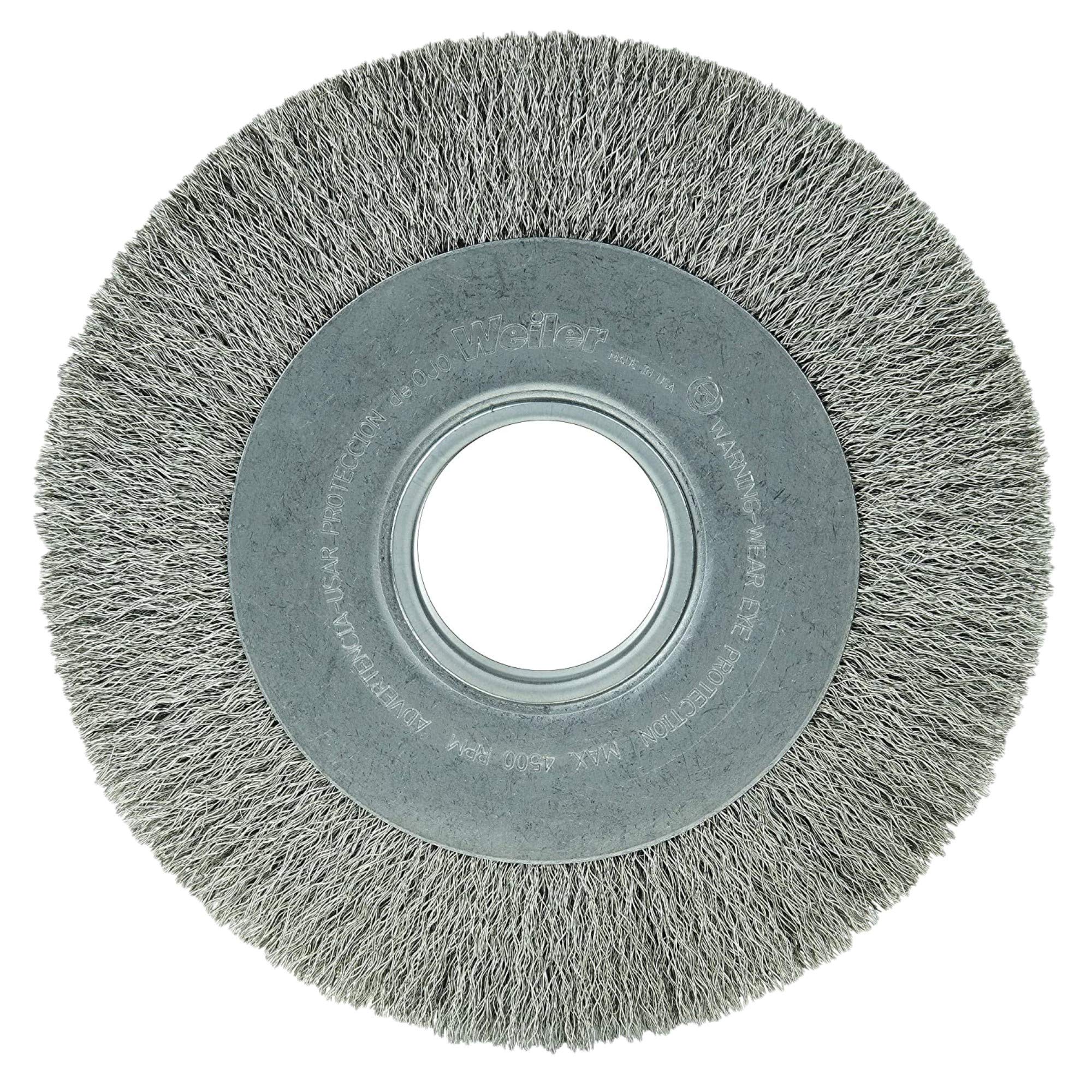 Weiler 804-06490 Medium Face Crimped Wire Wheel, 8