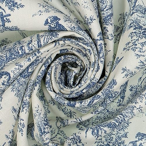 Miniatura 4 de Waverly Charmed Life Classic French Country - Par de niveles de bolsillo para barra de cocina o baño, panel doble, 52 x 36 pulgadas, aciano