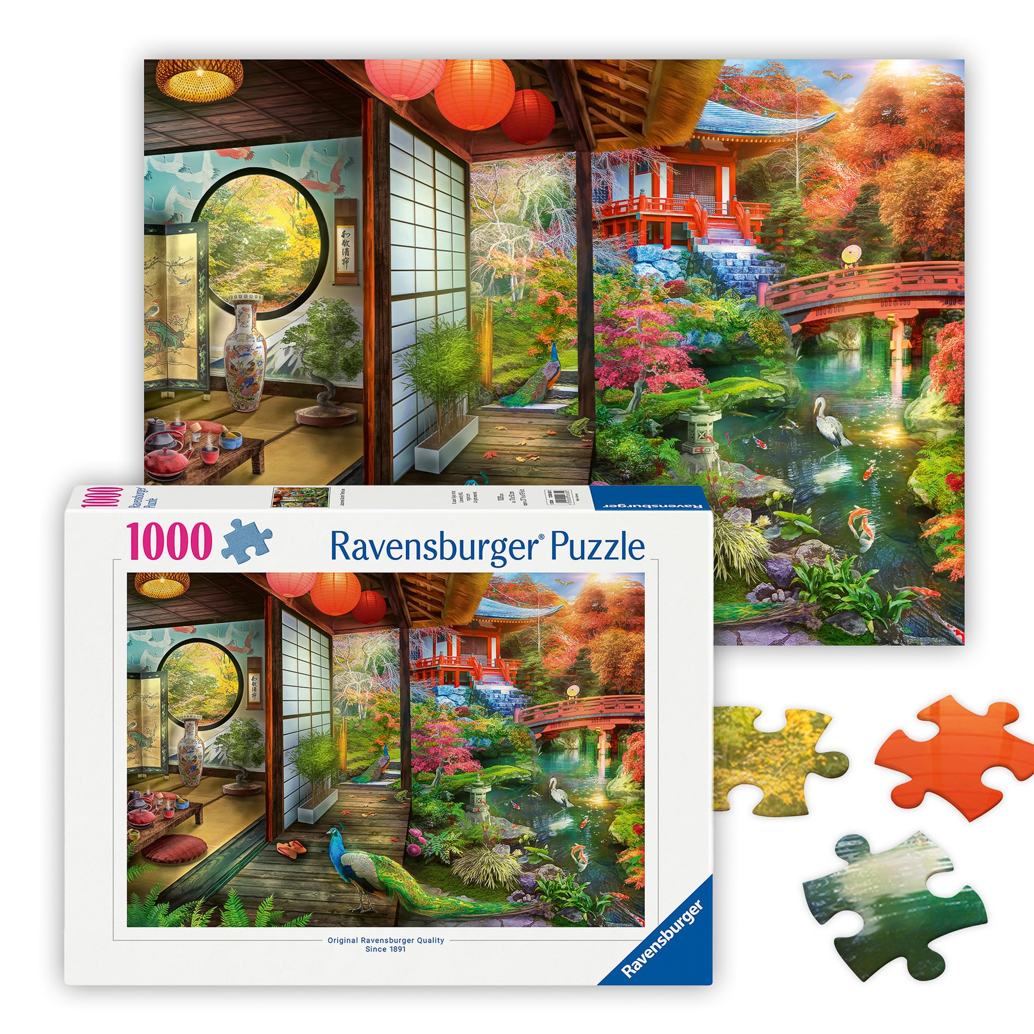 Ravensburger - Japanese Garden Teahouse - 1000 Piece Jigsaw Puzzle - Stunning, Vivid Imagery of Opulent Teahouse - Colorful Imagery - Ideal Gift - Frameable Art - Screen-Free Fun - Puzzles for AdultsThe Forest Stewardship Council