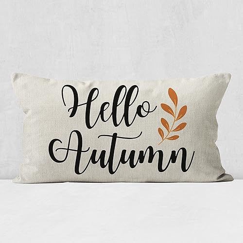 Mancheng-zi Fundas de almohada de otoño de 12 x 20 pulgadas, decoración de otoño, fundas de almohada decorativas de otoño para exteriores,