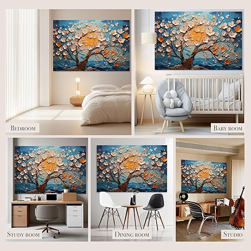 Miniatura 5 de Paneles acústicos de pared, paneles acústicos artísticos de 72 x 48 pulgadas, paneles acústicos decorativos, paneles de pared acústicos, arte de