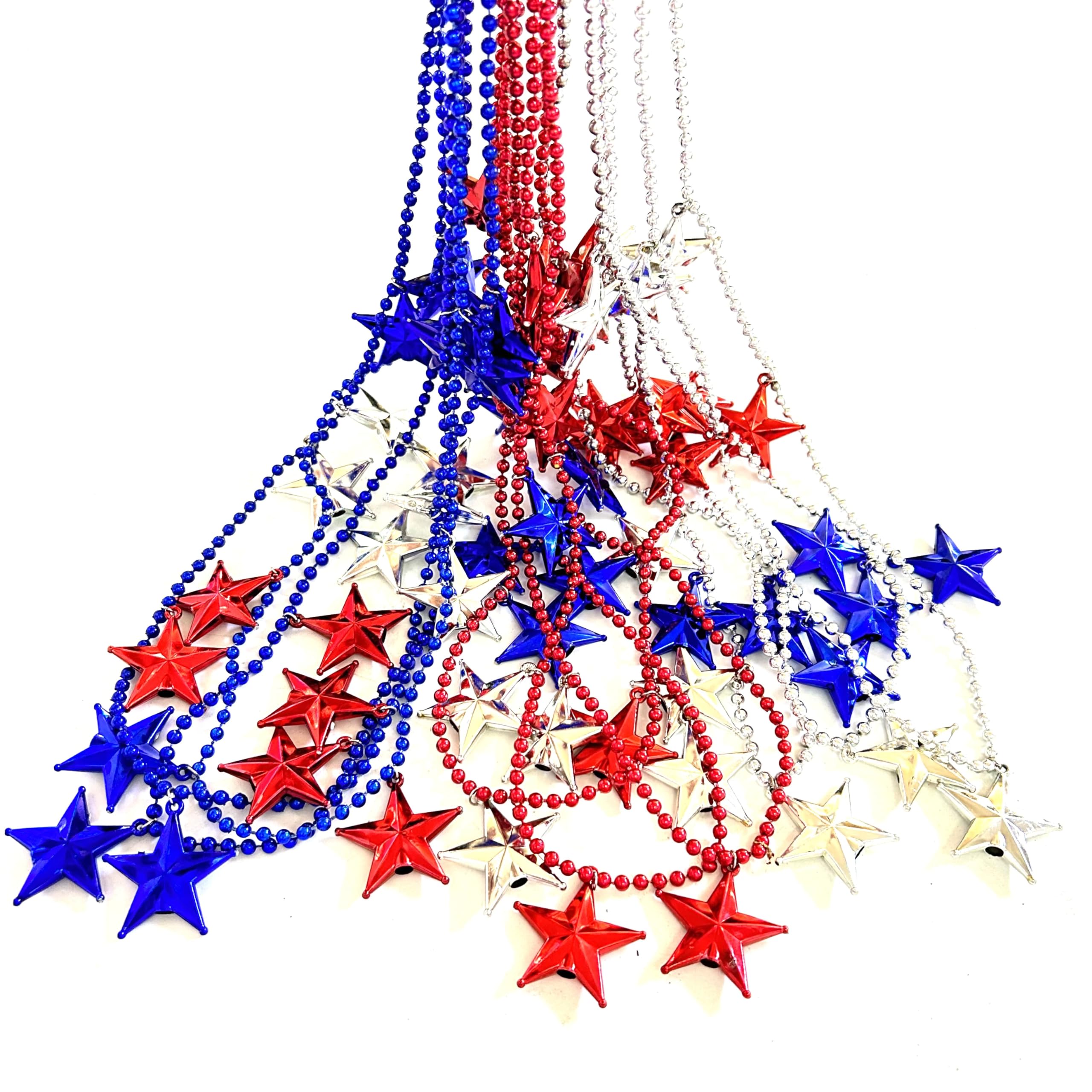Memorial Day Outfit Women EOBOH 9PCS 4th Of July Necklaces,