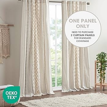 Amazon.com: INK+IVY Imani 100% Cotton SINGLE PANEL Curtain