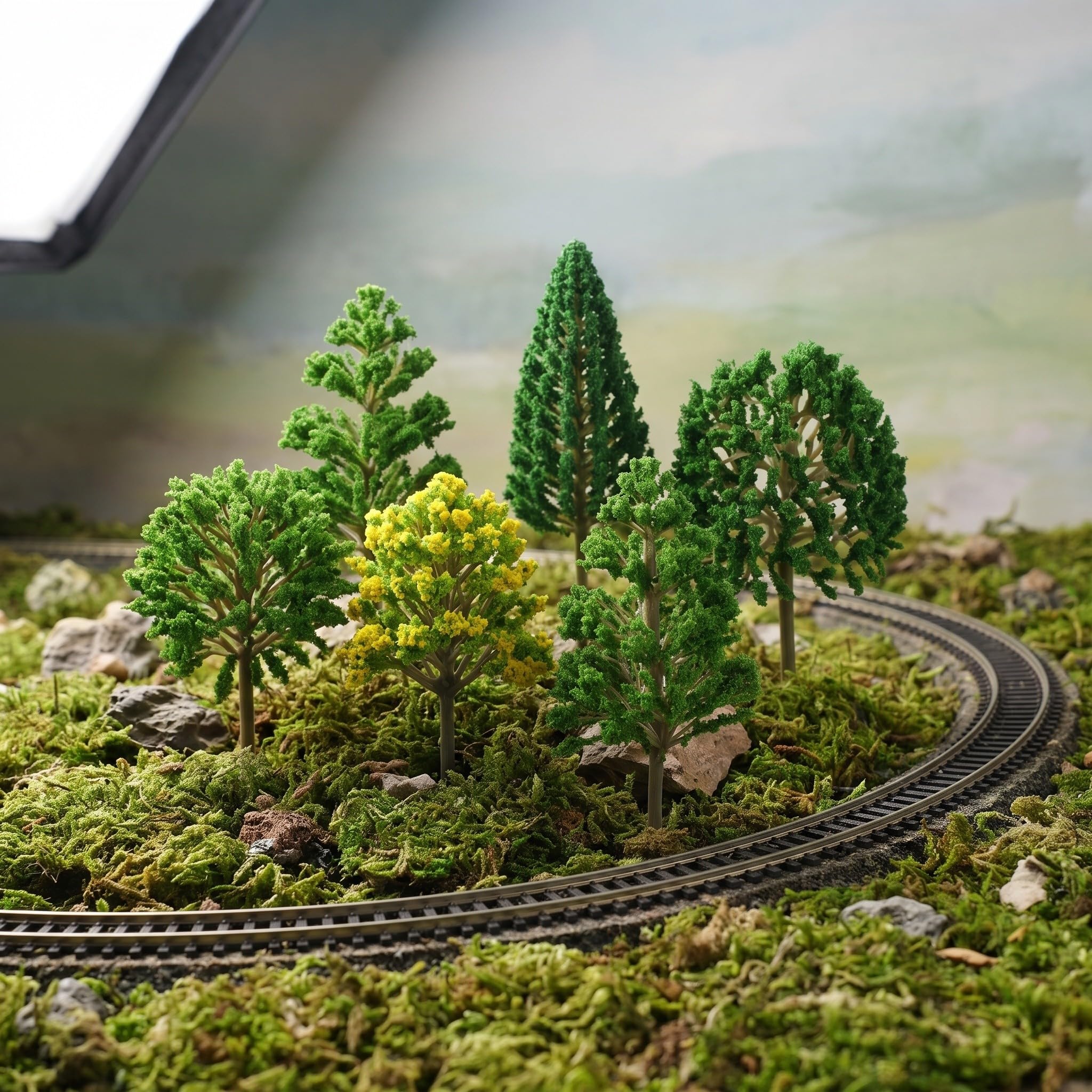 Gatuida 30 alberi modello da 10 a 15 cm - Accessori per diorami di parchi ferroviari e ferroviari, piante finte per lavori artigianali, costruzioni fai da te, architettura, paesaggi e diorami.