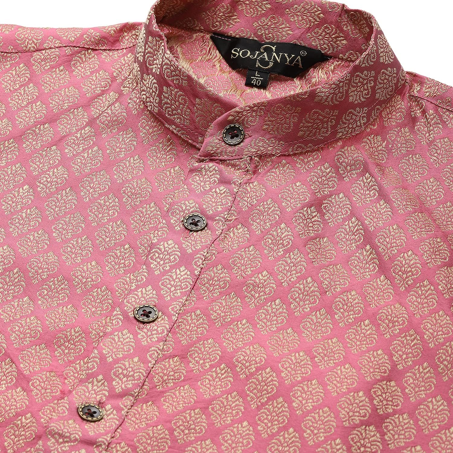 Sojanya XL (Since 1958 Men'S Jacquard Silk Self Design Only Kurta