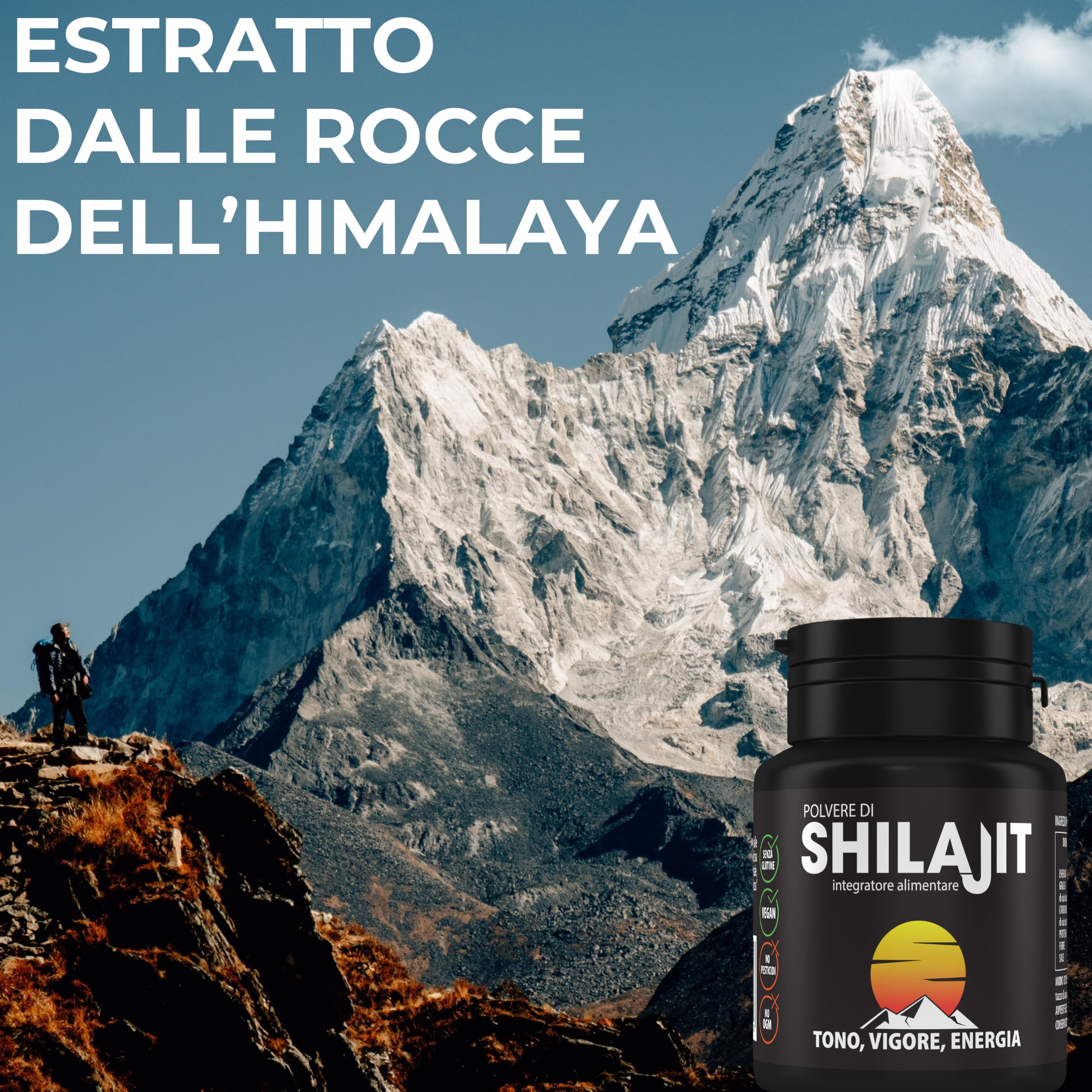 Shilajit himalayano puro resina - Integratore alimentare in polvere 50 gr