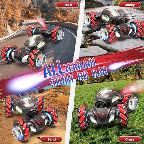 Miniatura 6 de Juguete de auto de acrobacias RC con detección de gestos para niños de 6 a 12 años, regalos de cumpleaños para niños, auto RC controlado a mano de