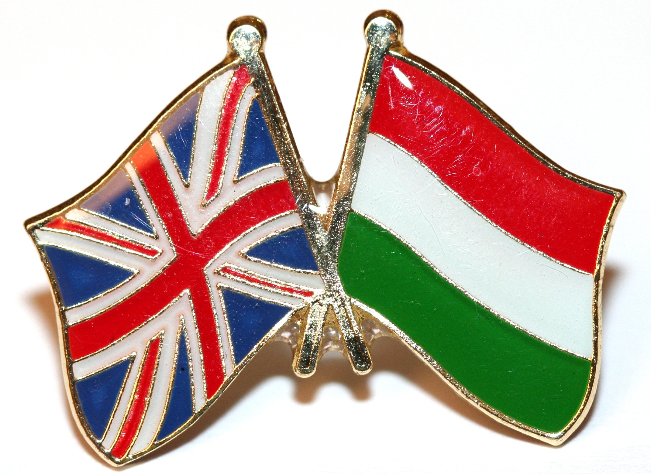 Buxton's Badges Multiple Uk & Hungary Friendship Flag Pin Badge