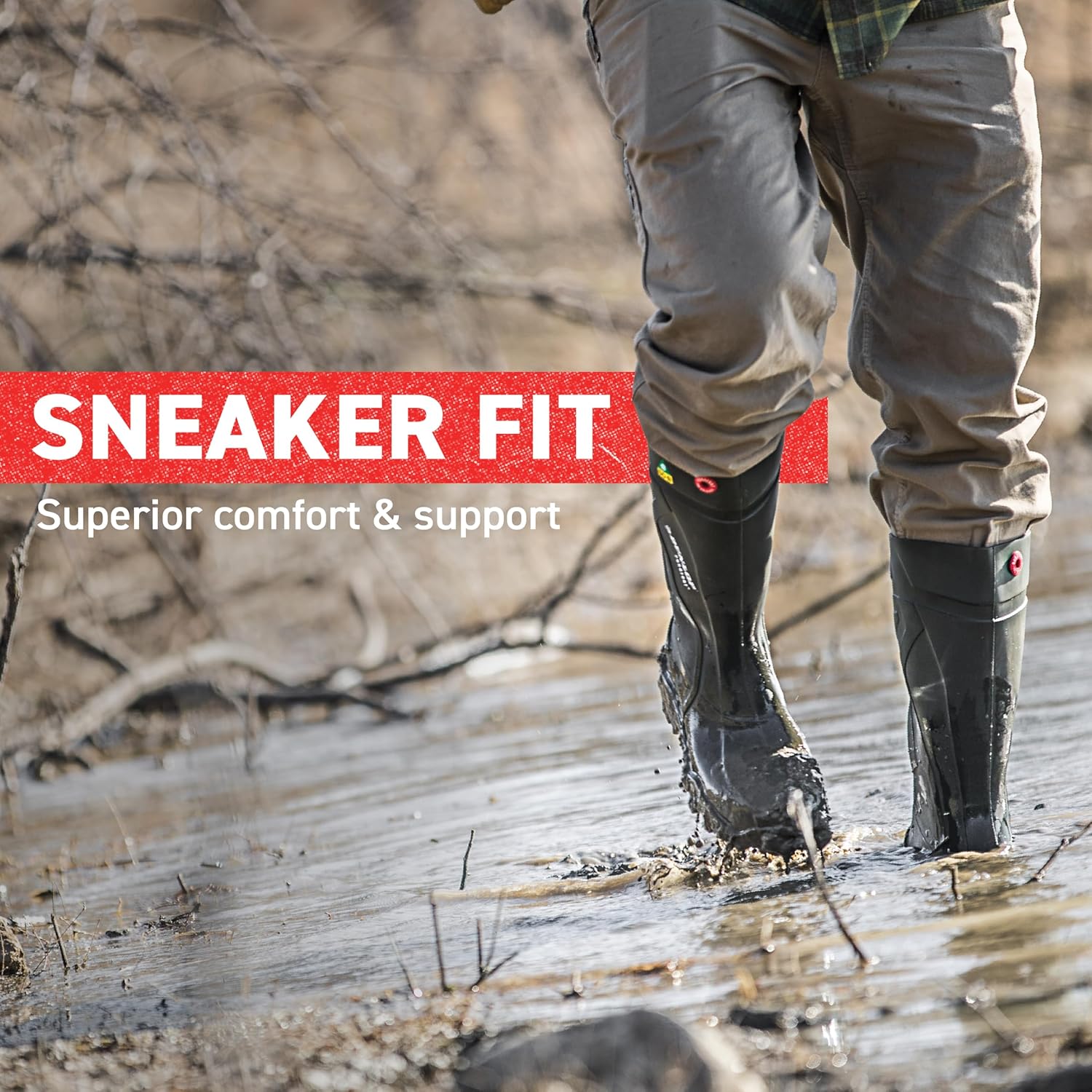 DUNLOP Purofort+ Full Safety - Lightweight Work boots for Men & Women - Waterproof Safety boots with Steel Toe - Chemical and Slip Resistant with Tall Shaft - Black - Size 3-16/17 - Image 6