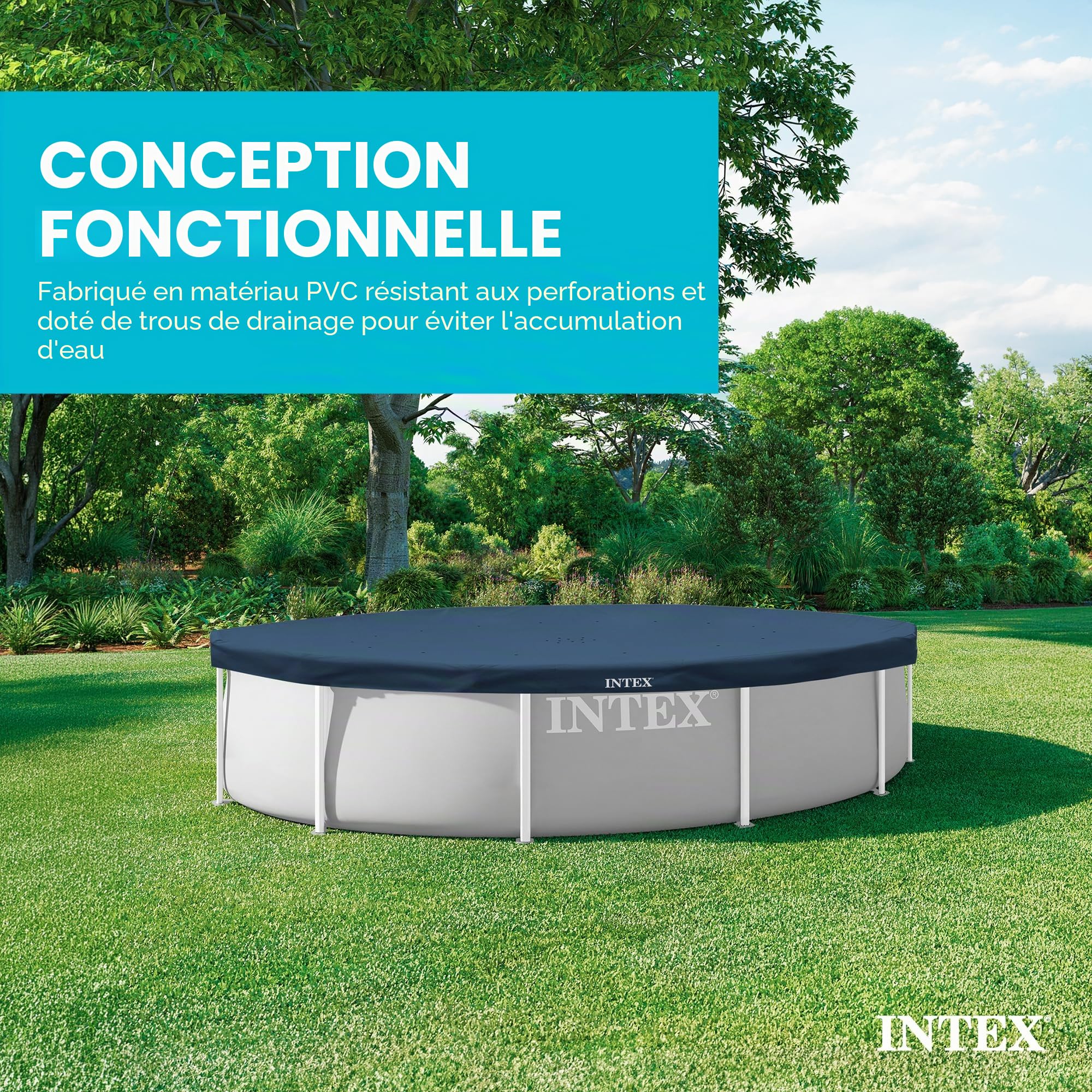 Bâches de Piscine Intex 28031 366 x 25 x 366 cm