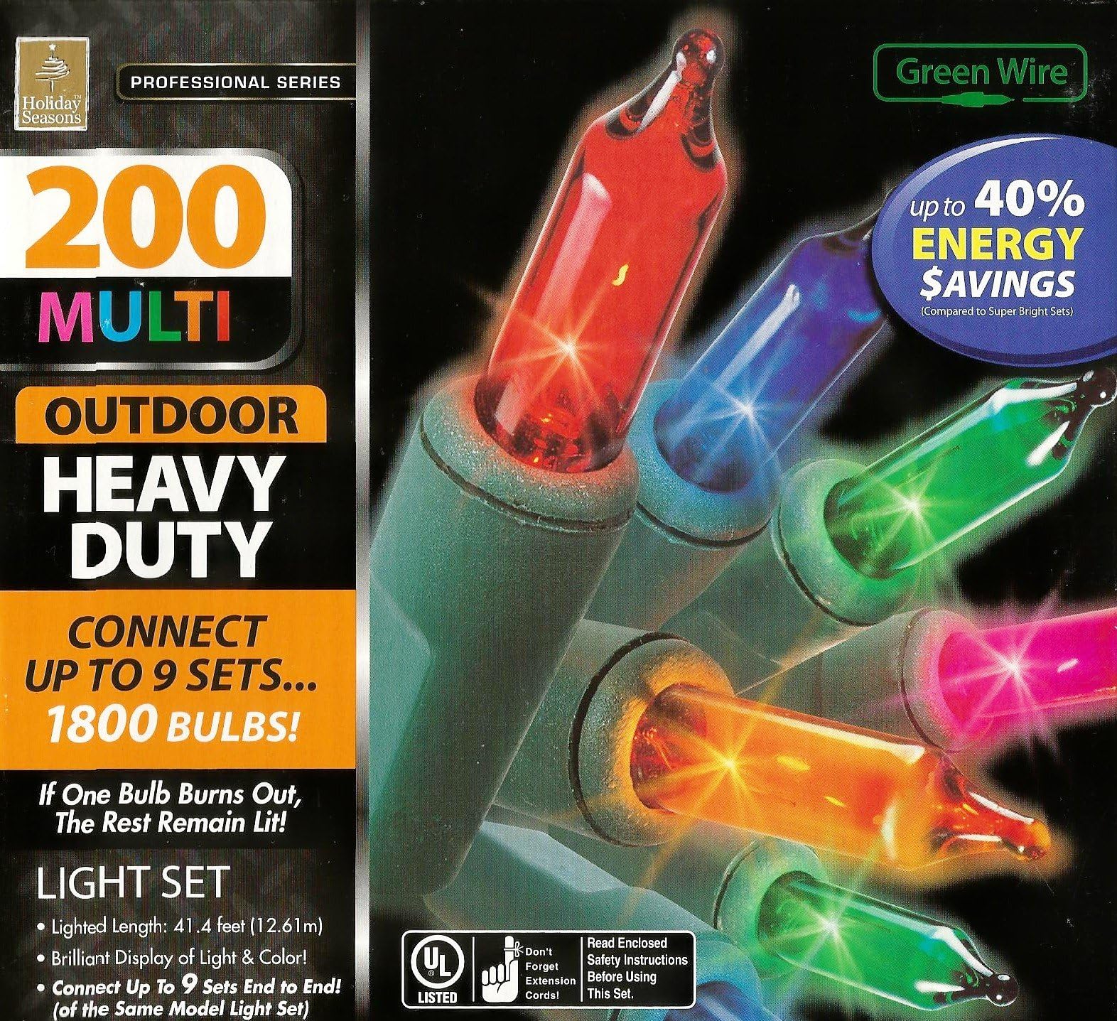 Professional Series 200 Multi Color Indoor/Outdoor Heavy Duty Light Set