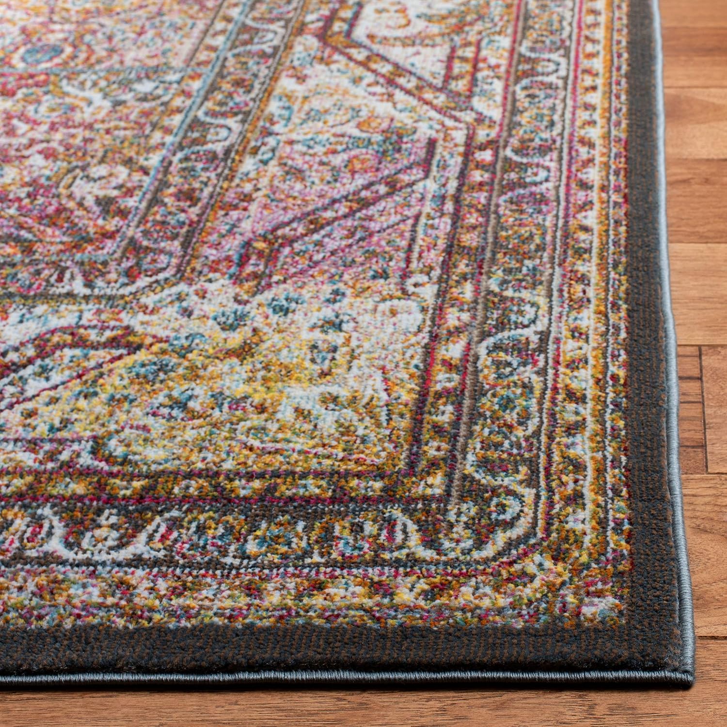 SAFAVIEH Luxor Collection Runner Rug - 2'2" x 7', Ivory & Fuchsia, Handmade Boho Chic Oriental, Ideal for High Traffic Areas in Living Room, Bedroom (LUX322A)