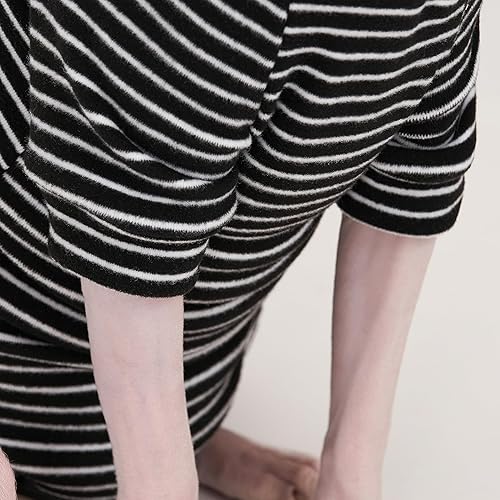 Miniatura 8 de Sphynx - Conjunto de camisa transpirable a rayas negras para gatos, sombrero y camisa para mascotas (grande)